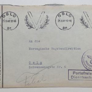 DER REICHSKOMMISSAR FÜR DIE BESETZTEN NORWEGISCHEN GEBIETE konvolutt.