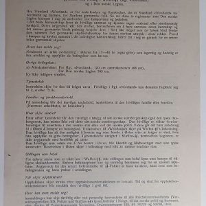 Reglement for opptakelse som frivillige i Waffen-SS (Rgt. Nordland) og i Den norske Legion.
