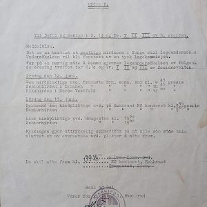 RIKSHIRDEN FYLKING III/1.Buskerud BREV.