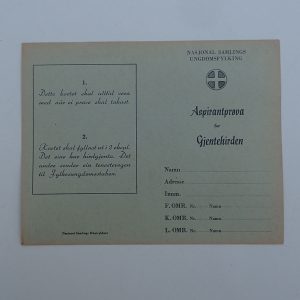 Aspirantprøva for Gjentehirden HEFTE.