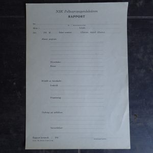 NSK Fylkespropagandalederen RAPPORT. (1941).