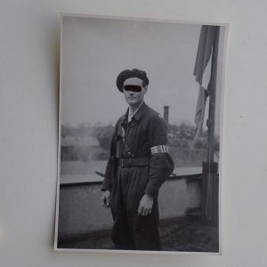 URK (Ut-rykkings-kommando av militær politiet) hjemmefronten sjeldent portrett fotografi. (Ernst O. Bjørkvik).