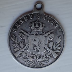 SKARP-SKYTTE ferdighetsmerke. 1886-1910. (A.F. 830 S).