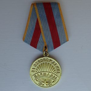 RUSSLAND. Medalje for frigjøringen av Warzawa 17 januar 1945.