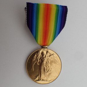 ENGLAND. The Victory Medal - The Great War for Civilization 1914-1919. (Navnet: 31662 PTE. W. HOPPER. YORK. R.).