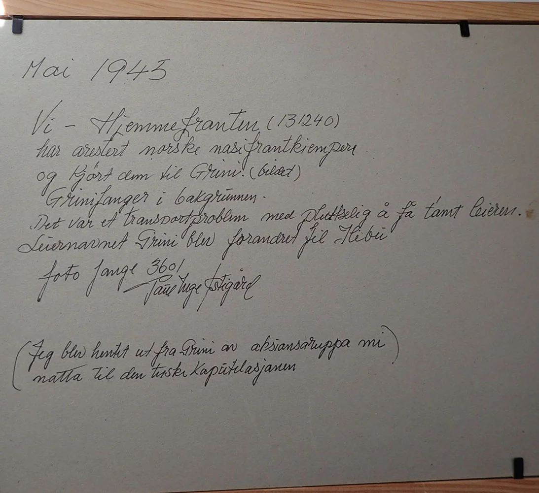 UNIK fange-samling tilhørende Paul Inge Østigård. - Kjempet mot tyskerne april 1940, illegale våpen, Grini - klarte nesten å rømme, Fornebu fangeleir så hjemmefronten. - Bilde 35