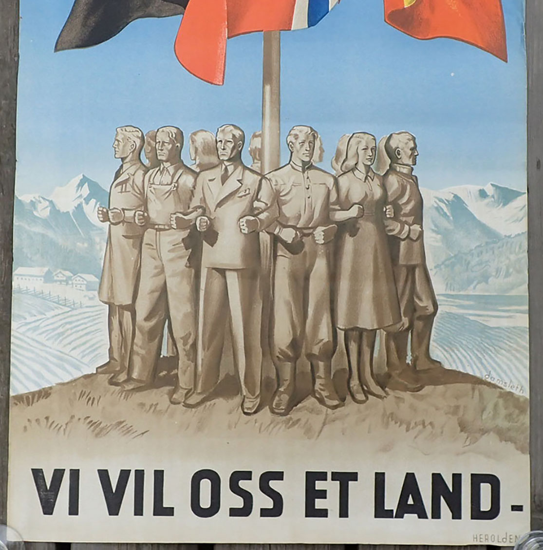 NS PLAKAT. VI VIL OSS ETT LAND. (1941). - Bilde 4