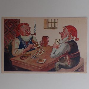 "Ulovlig" Nisselue-postkort. (Fra krigen).