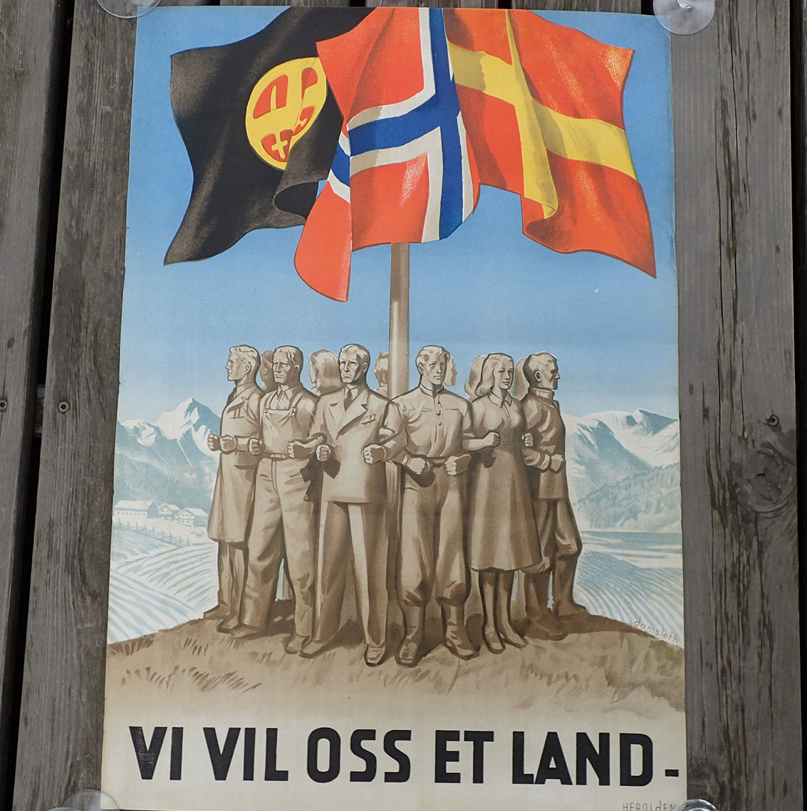NS PLAKAT. VI VIL OSS ETT LAND. (1941).