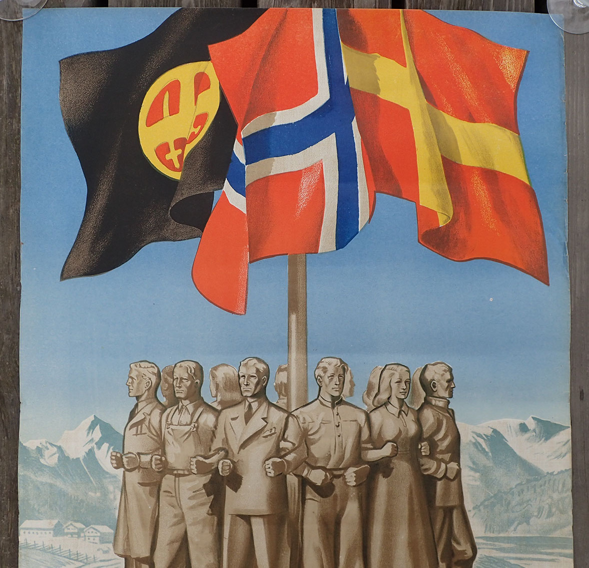 NS PLAKAT. VI VIL OSS ETT LAND. (1941). - Bilde 2