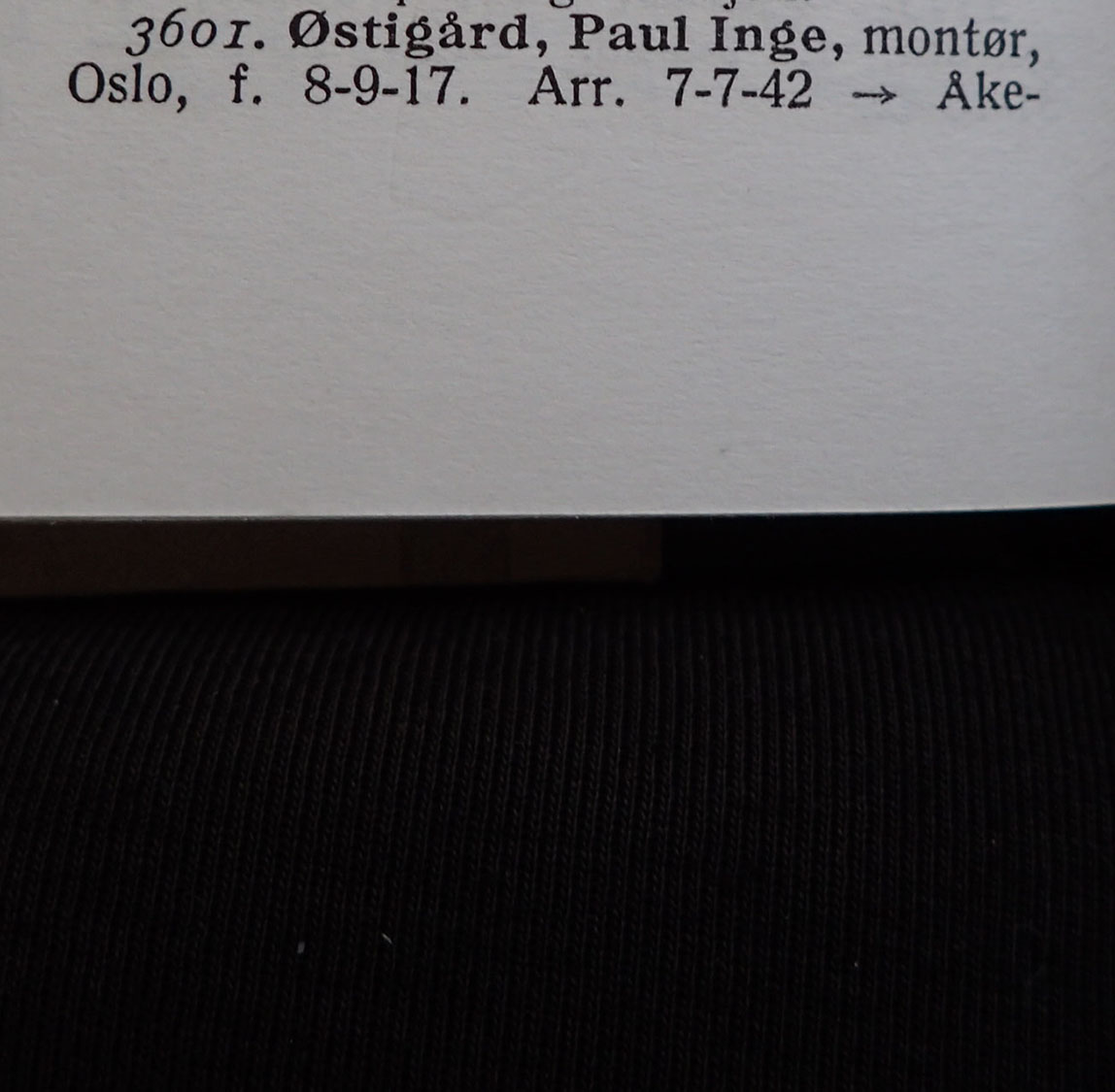 UNIK fange-samling tilhørende Paul Inge Østigård. - Kjempet mot tyskerne april 1940, illegale våpen, Grini - klarte nesten å rømme, Fornebu fangeleir så hjemmefronten. - Bilde 36