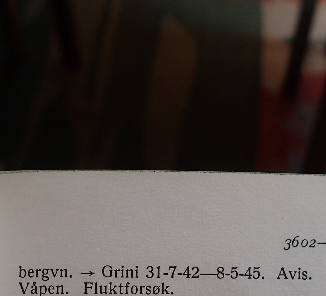 UNIK fange-samling tilhørende Paul Inge Østigård. - Kjempet mot tyskerne april 1940, illegale våpen, Grini - klarte nesten å rømme, Fornebu fangeleir så hjemmefronten. - Bilde 37