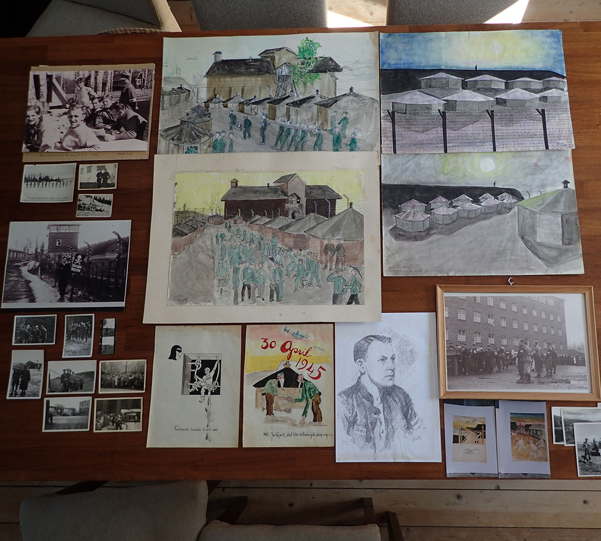 UNIK fange-samling tilhørende Paul Inge Østigård. - Kjempet mot tyskerne april 1940, illegale våpen, Grini - klarte nesten å rømme, Fornebu fangeleir så hjemmefronten.