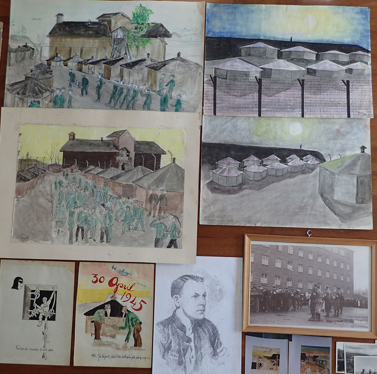 UNIK fange-samling tilhørende Paul Inge Østigård. - Kjempet mot tyskerne april 1940, illegale våpen, Grini - klarte nesten å rømme, Fornebu fangeleir så hjemmefronten. - Bilde 2