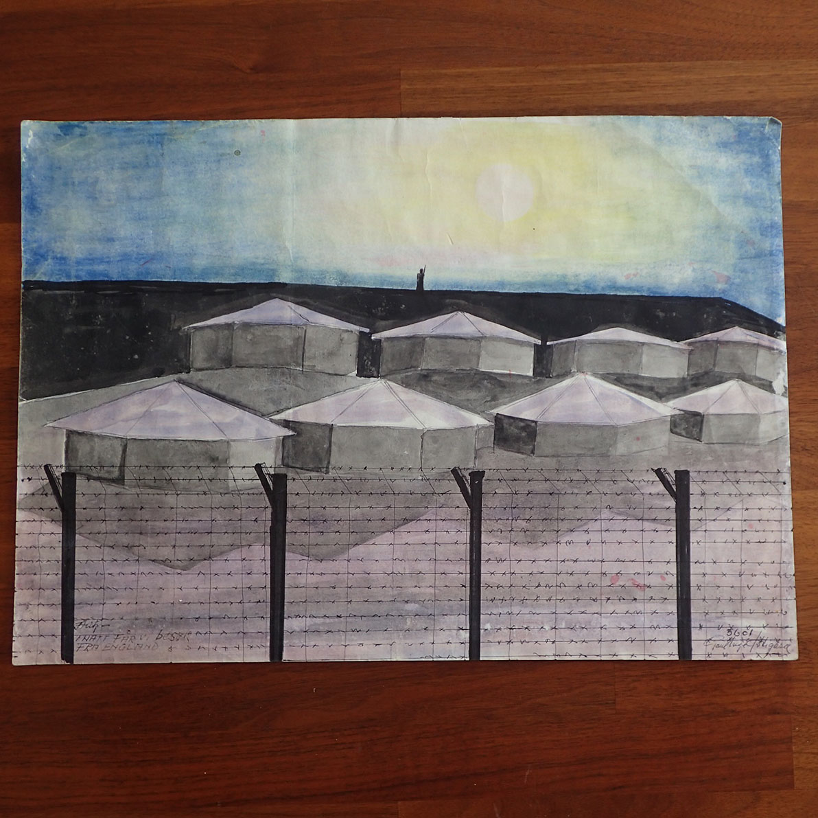 UNIK fange-samling tilhørende Paul Inge Østigård. - Kjempet mot tyskerne april 1940, illegale våpen, Grini - klarte nesten å rømme, Fornebu fangeleir så hjemmefronten. - Bilde 27