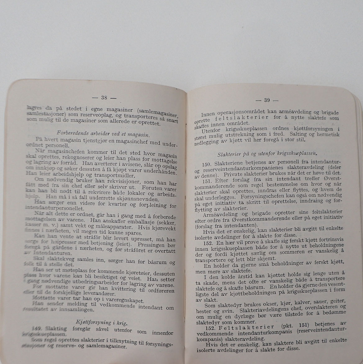 Håndbok for den Norske Hærs Intendantur av 20/4-1938. (London 1942). - Bilde 8