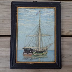 Oljemaleri av Jekten PILEN af Christiania.