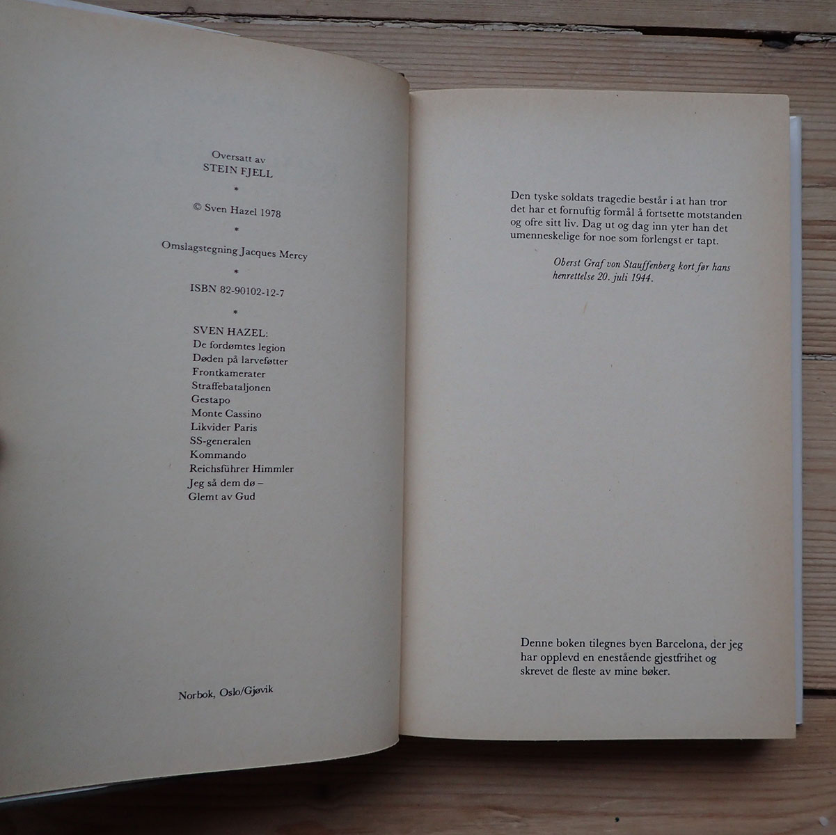 SVEN HASSEL. Krigsrett. (1. opplag 1978). - Bilde 3