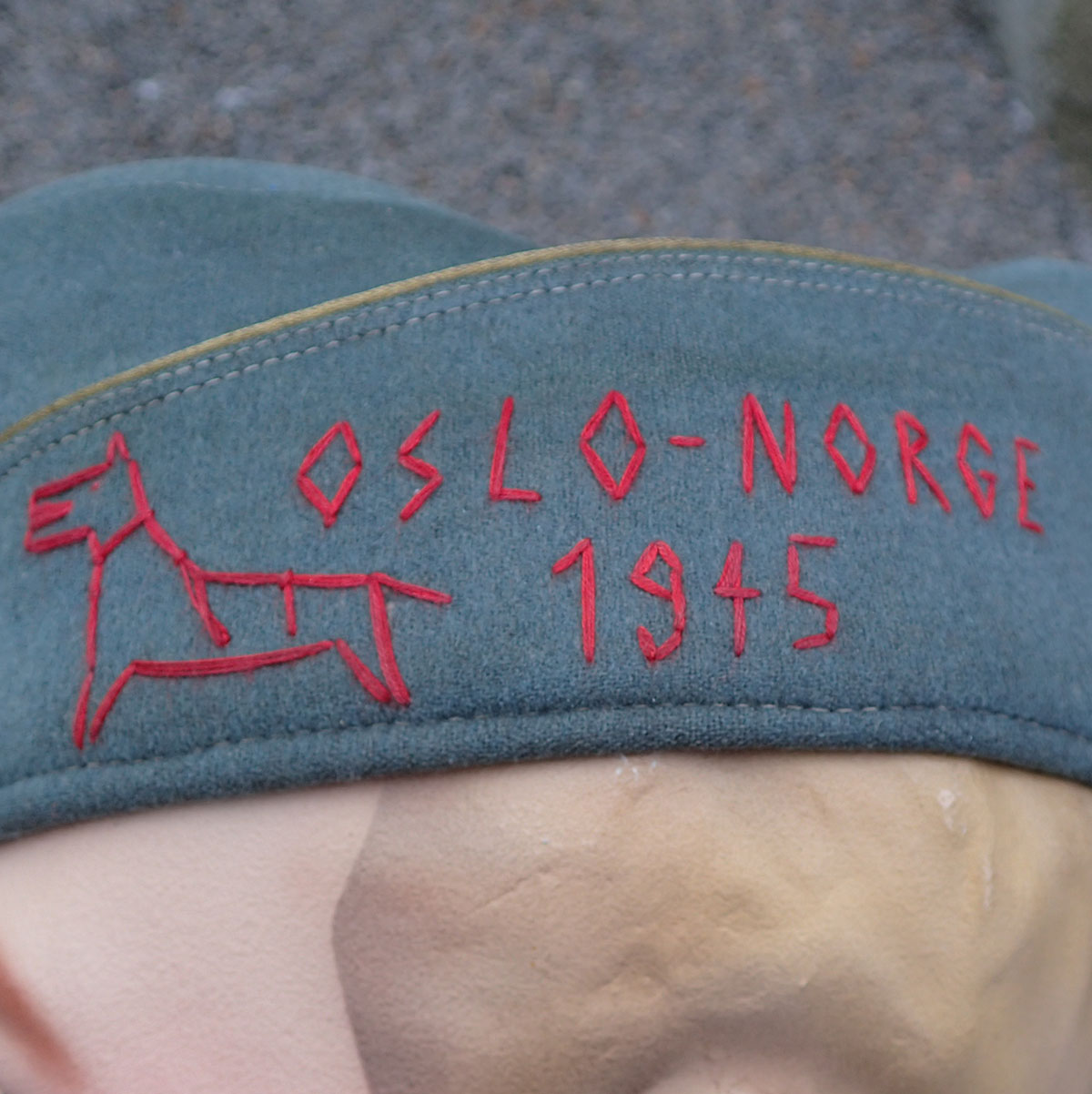 Kystartilleri offiser båtlue. (Brukt ved minerydding i Oslo i 1945). - Bilde 11