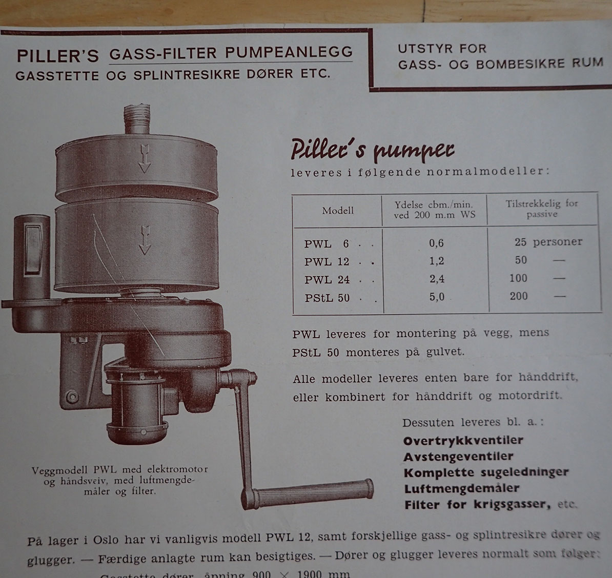 PILLER`S GASS-FILTER PUMPEANLEGG. - Bilde 2