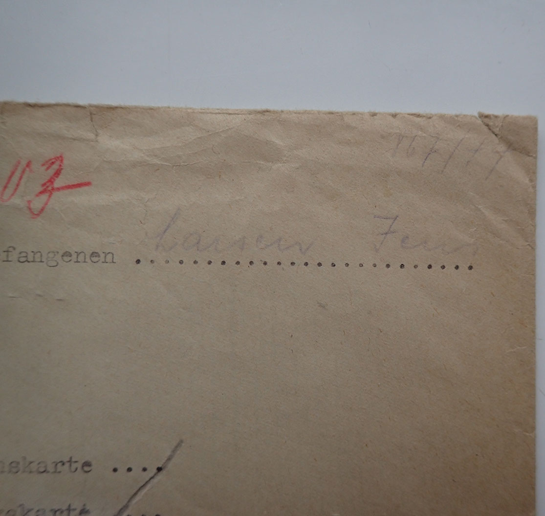 DER REICHSKOMMISSAR FÜR DIE BESETZTEN NORWEGISCHEN GEBIETE Grini-fange konvolutt til Jens Larsen. (1944). - Bilde 2