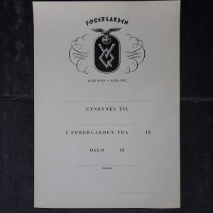 FØRERGARDEN diplom.