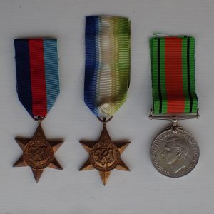 3 engelske medaljer. (Tilhørt krigsseiler Andersen fra Nøtterøy).