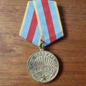 RUSSLAND. Medalje for frigjøringen av Warzawa 17 januar 1945.